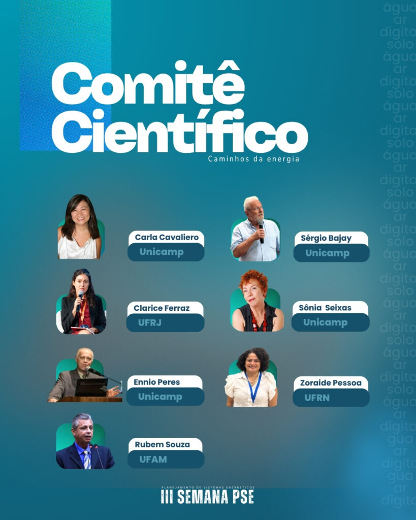 Notícia - PSE - Comissão científica da III Semana do Planejamento de Sistemas Energéticos é anunciada