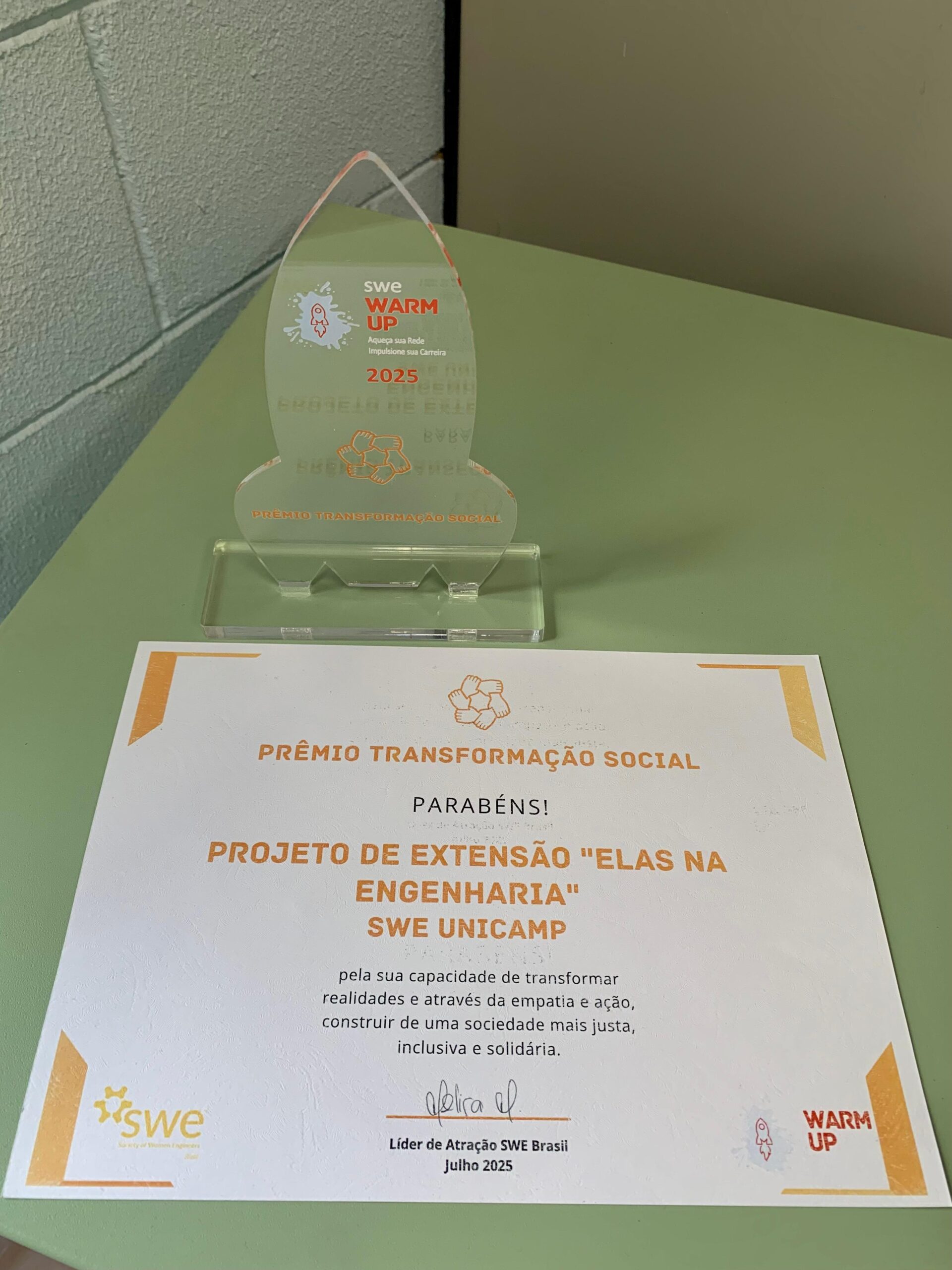Notícia - Elas na Engenharia - Prêmio Transformação Social - Premio